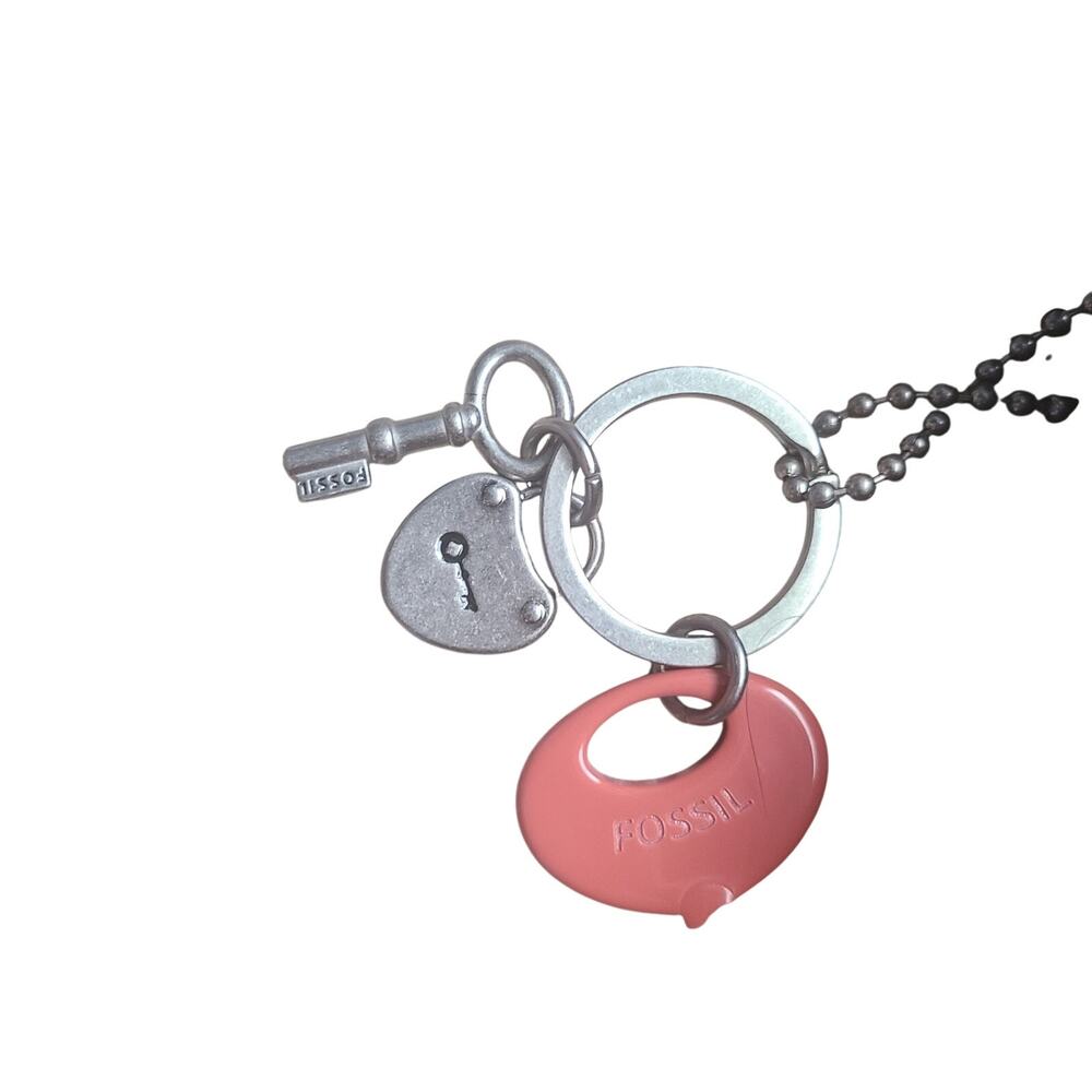 Fossil Vintage Keyper Coated Canvas Turnlock Cros… - image 2